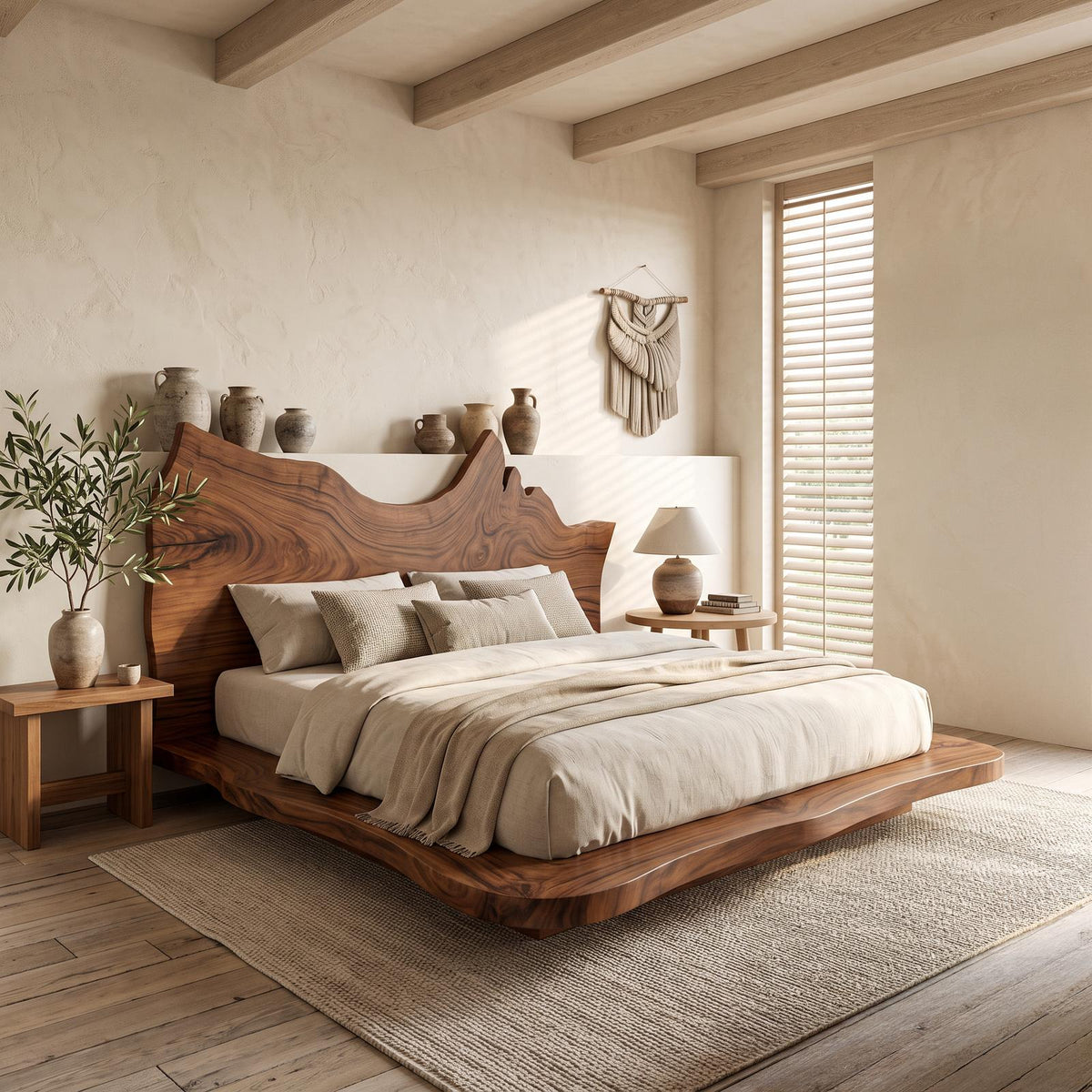 Contemporary Live Edge Bed Frame For Master Bedroom SITHTTWO005