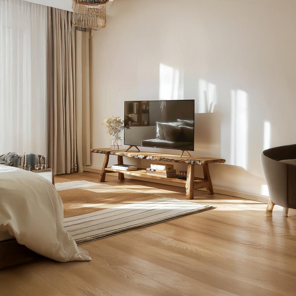 Rustic Console TV Stand Bedroom