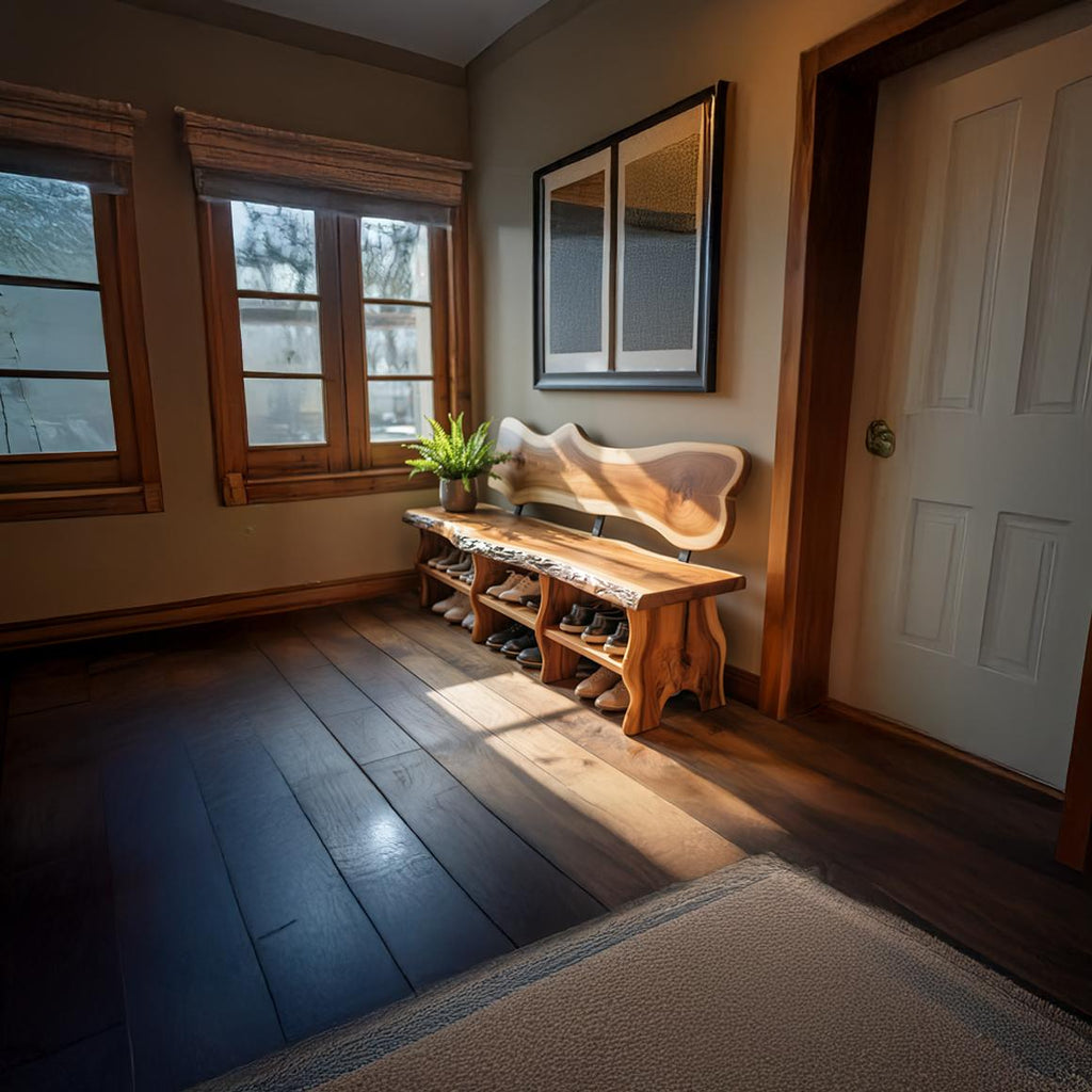 Rustic Live Form Shoe Rack Entryway And Reading Room