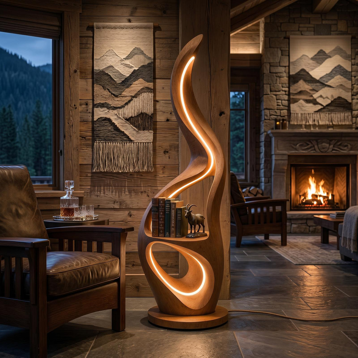 Contemporary Ring Lamp With Table For Lounge SILDTTNLAM020