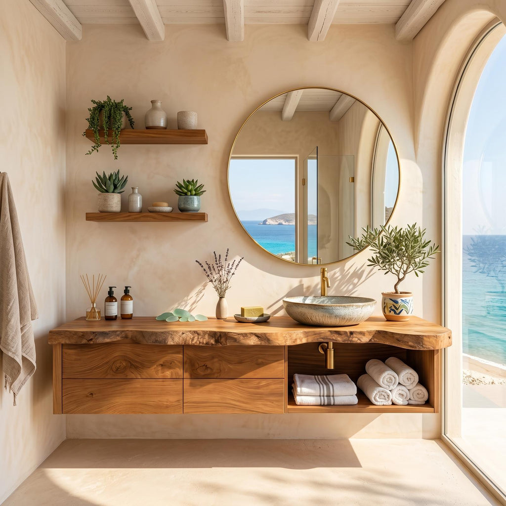 Handcrafted Live Edge Vanity For Bathroom Interiors SILDTTRBRV033