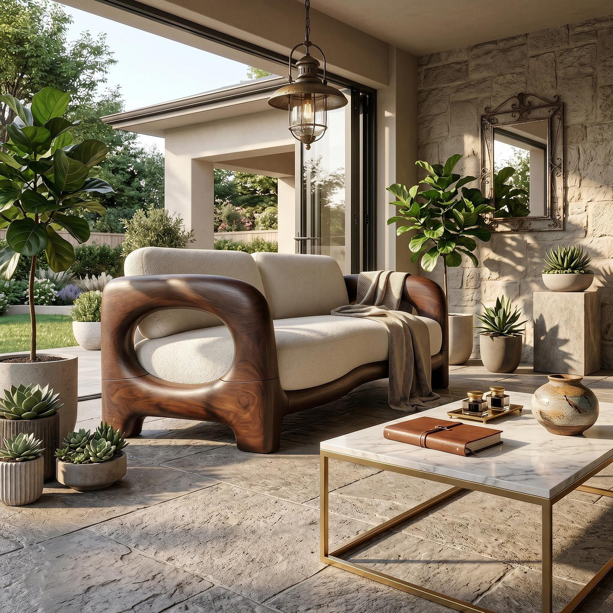Organic Loop Frame Sofa Luxury Modern Residence SILDTTRSFA002