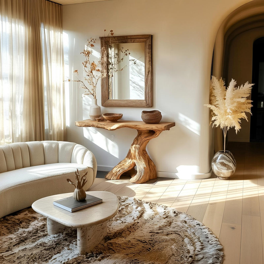 Rustic Solid Wood Console Table Entryway