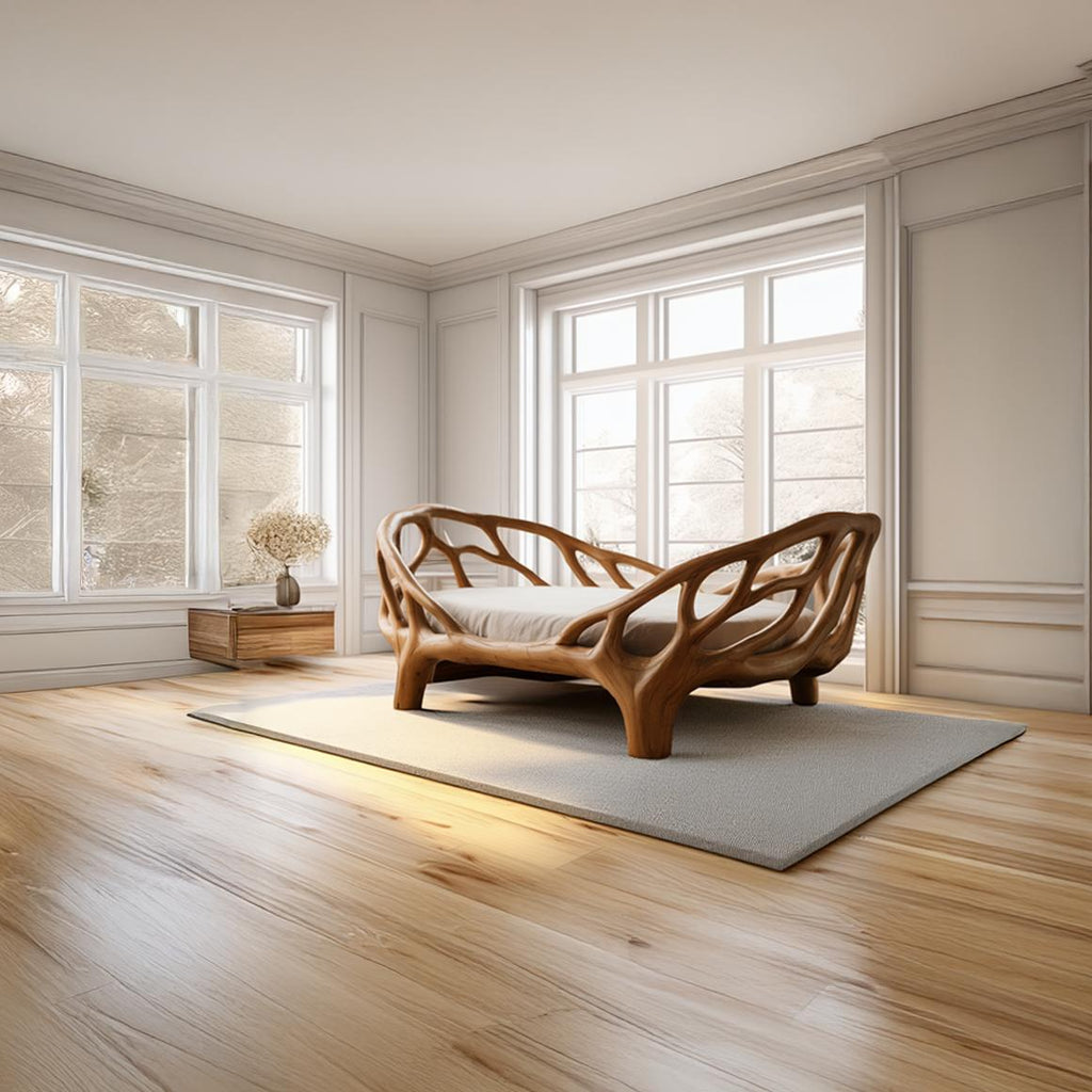 Rustic Sculptural Daybed Organic Bedroom SINLSAWB070