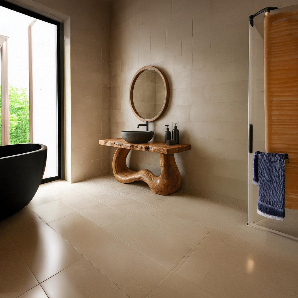 Rustic Live Edge Console Bathroom