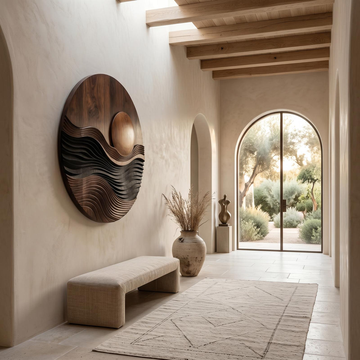 Modern Circular Landscape Wall Art For Living Room SILDTTNWA151