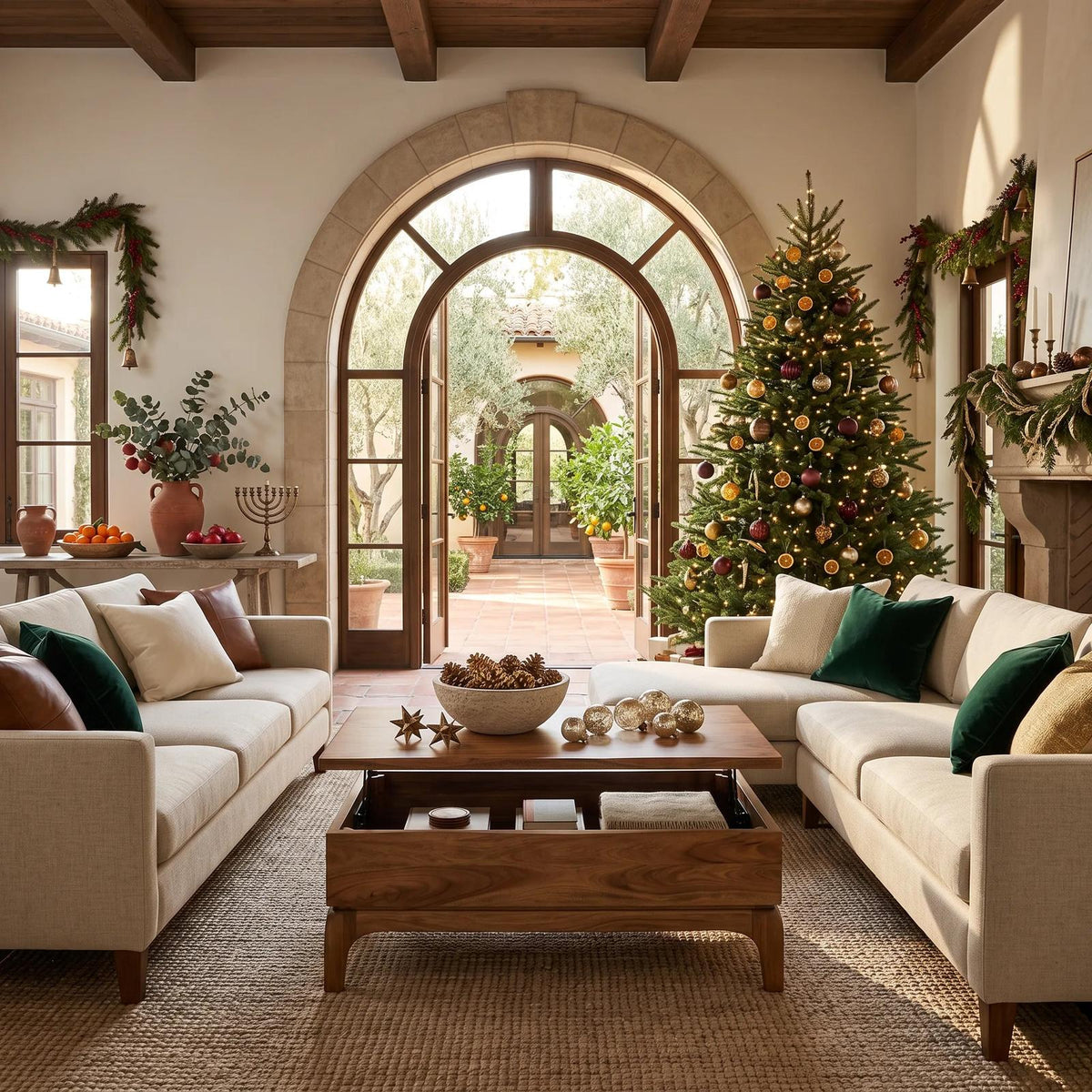 Handcrafted Christmas Coffee Table with Storage Holiday Home