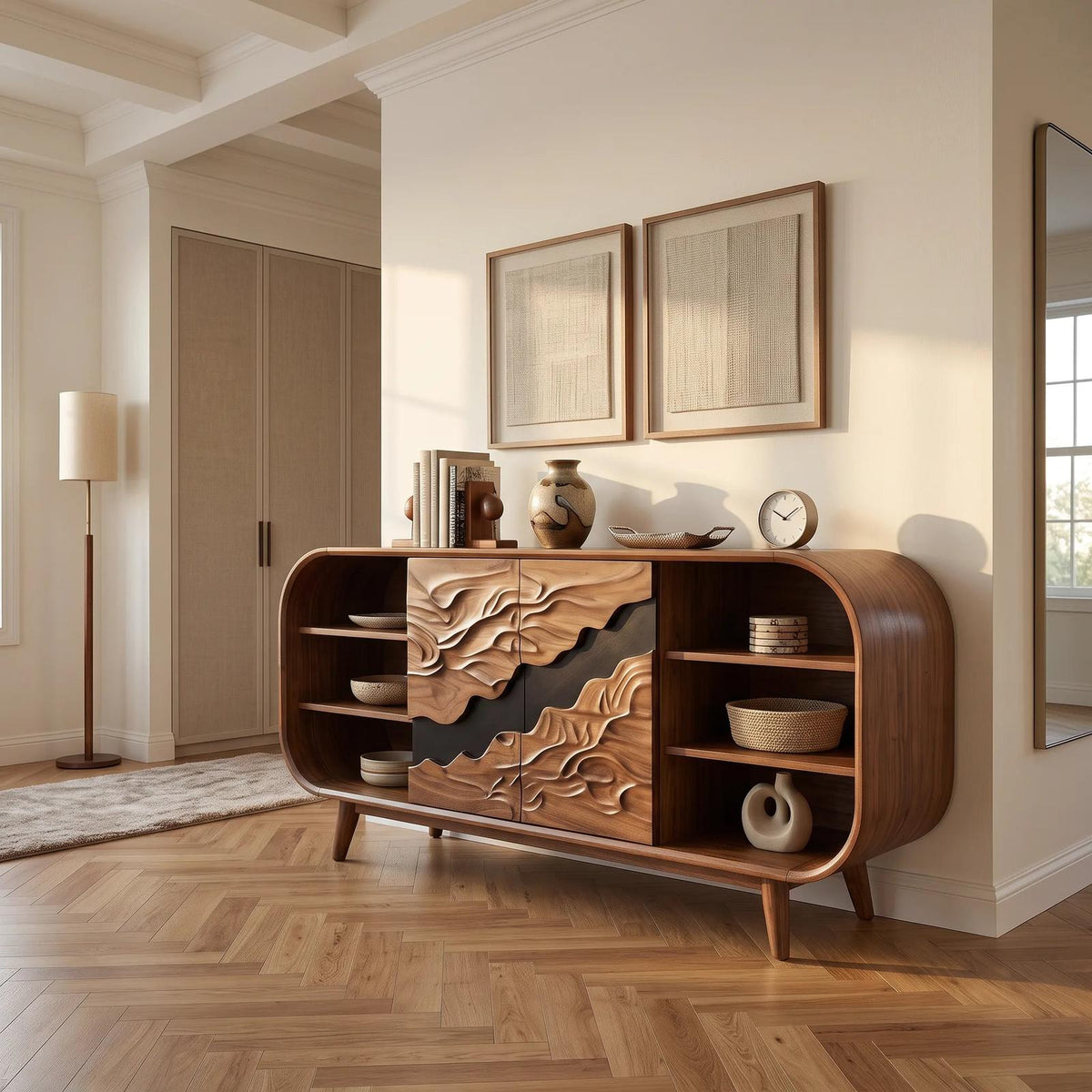 Handcrafted Sideboard Buffet Cabinet Modern Kitchen