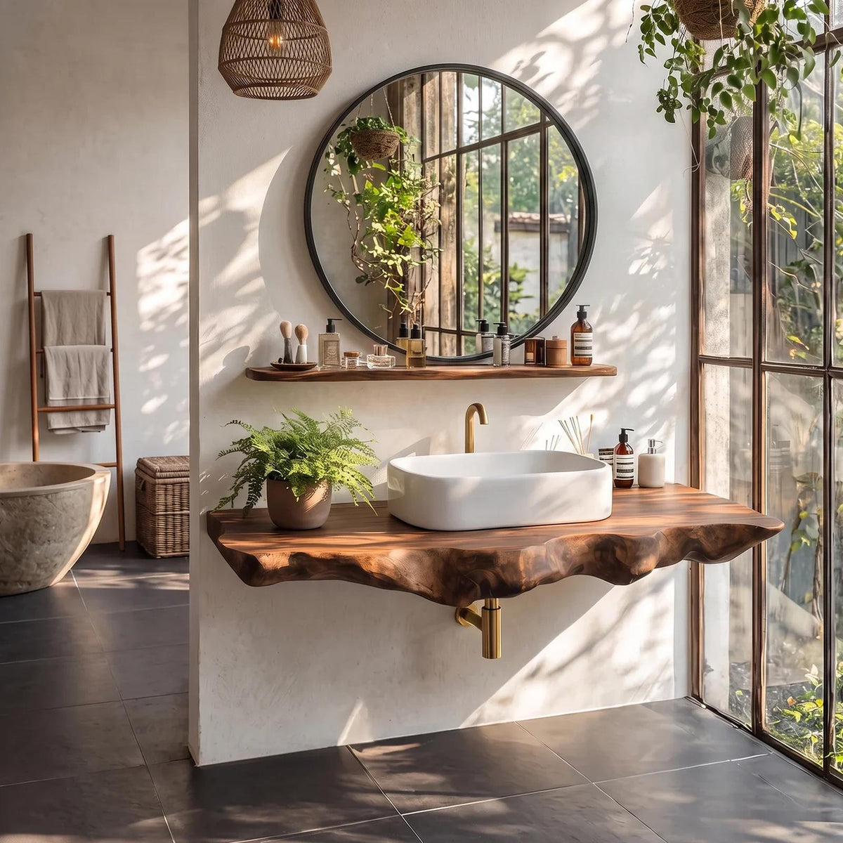 Rustic Wood Vanity For Elegant Bathroom Decor SILDTTRBAS019
