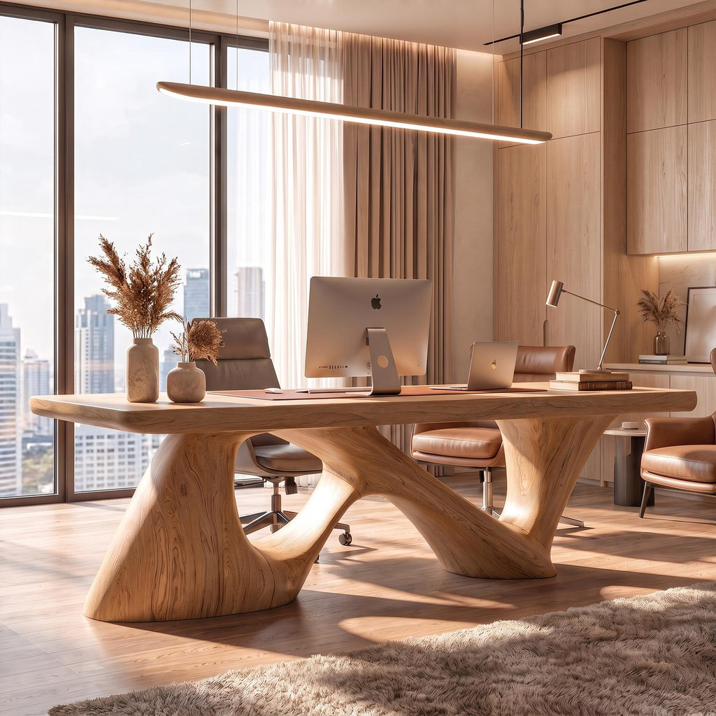 Contemporary Halloween Desk With Flowing Sculptural Legs For Home Office