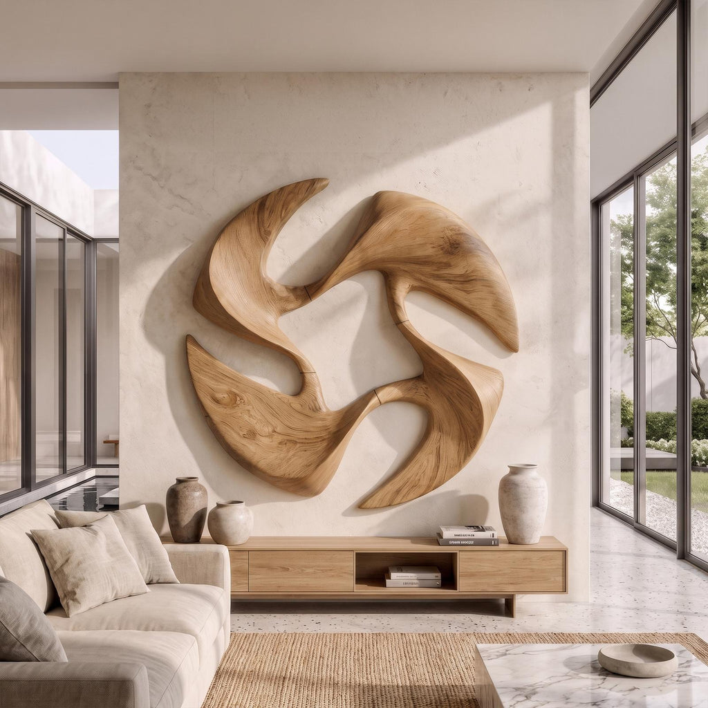 Mid Century Abstract Wall Art For Living Room And Bedroom SINLKIWA161