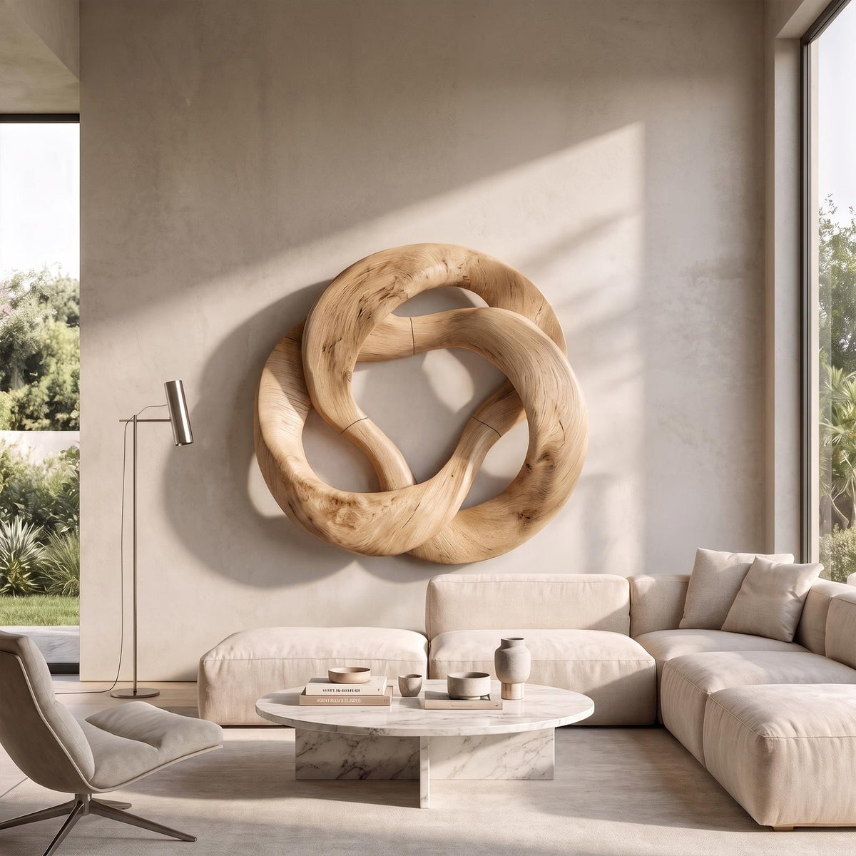 Mid Century Swirl Wall Art For Lounge And Bedroom SINLKIWA163