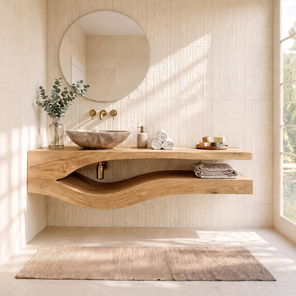 Modern Floating Bathroom Vanity For Bathroom And Powder Room SINLKIBRV301