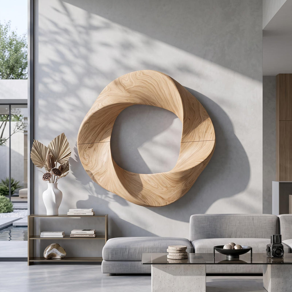 Contemporary Interlocking Circle Wall Art For Hallway And Bedroom SINLKIWA166