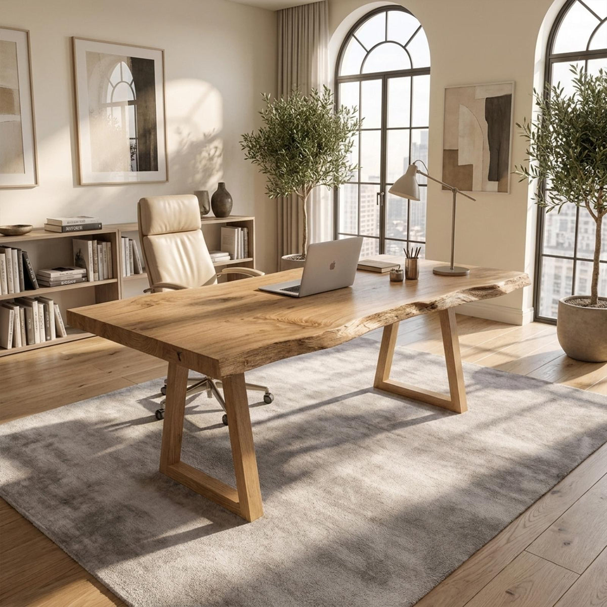 Rustic Natural Work Desk Bedroom And Creative Area