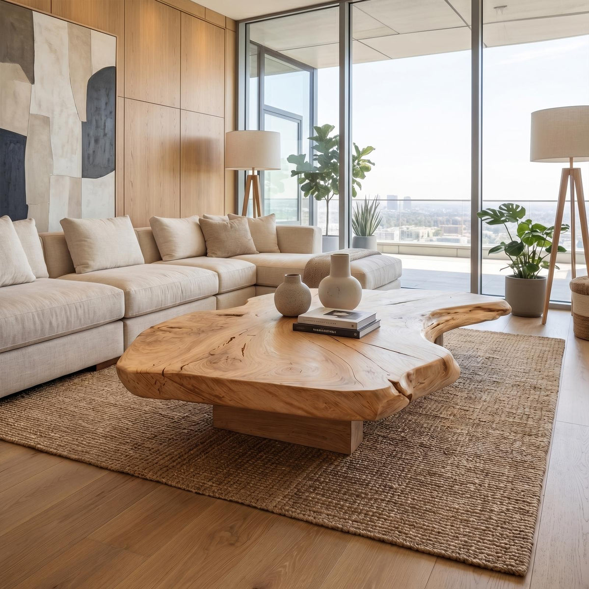 Rustic Organic Coffee Table Living Room Or Family Room SINLKICF133