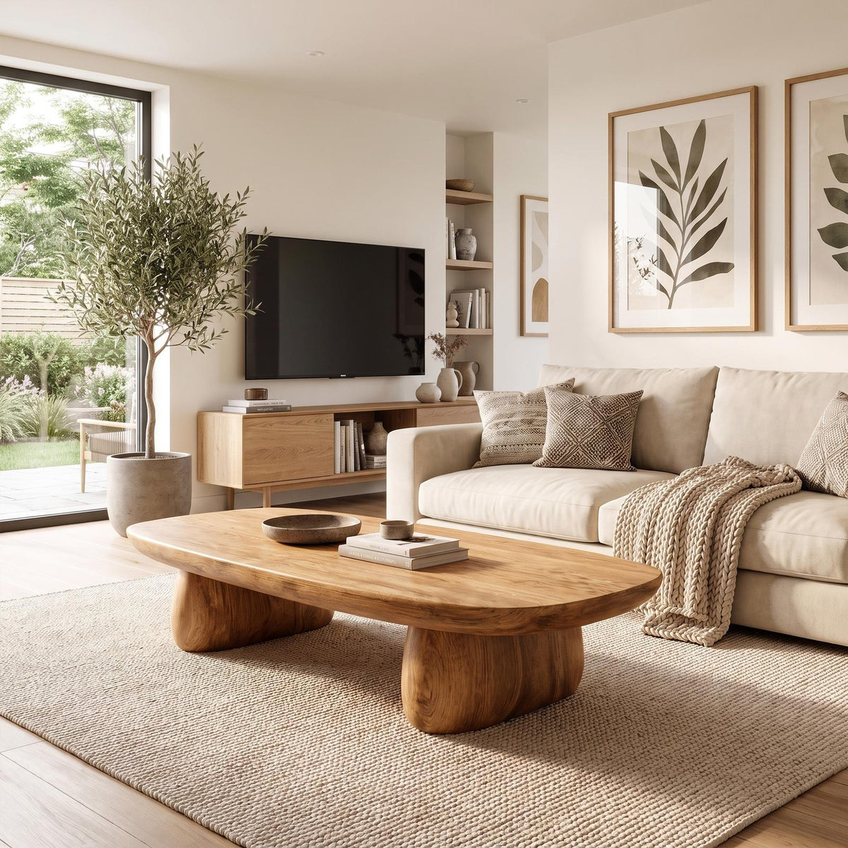 Contemporary Coffee Table With Artistic Column Form For Living Room And Lounge SINLKICF423
