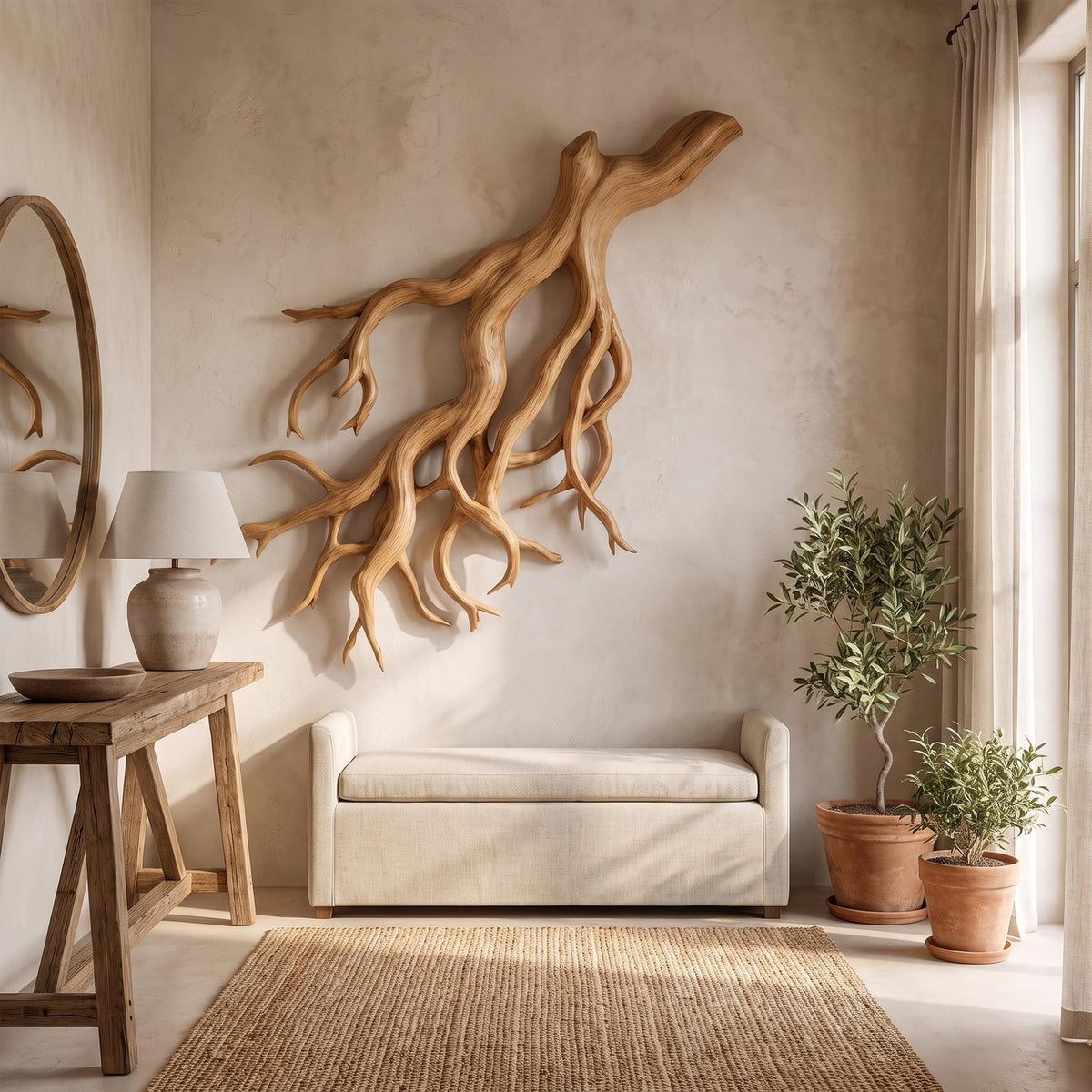 Rustic Tree Root Wall Art Living Room And Lounge