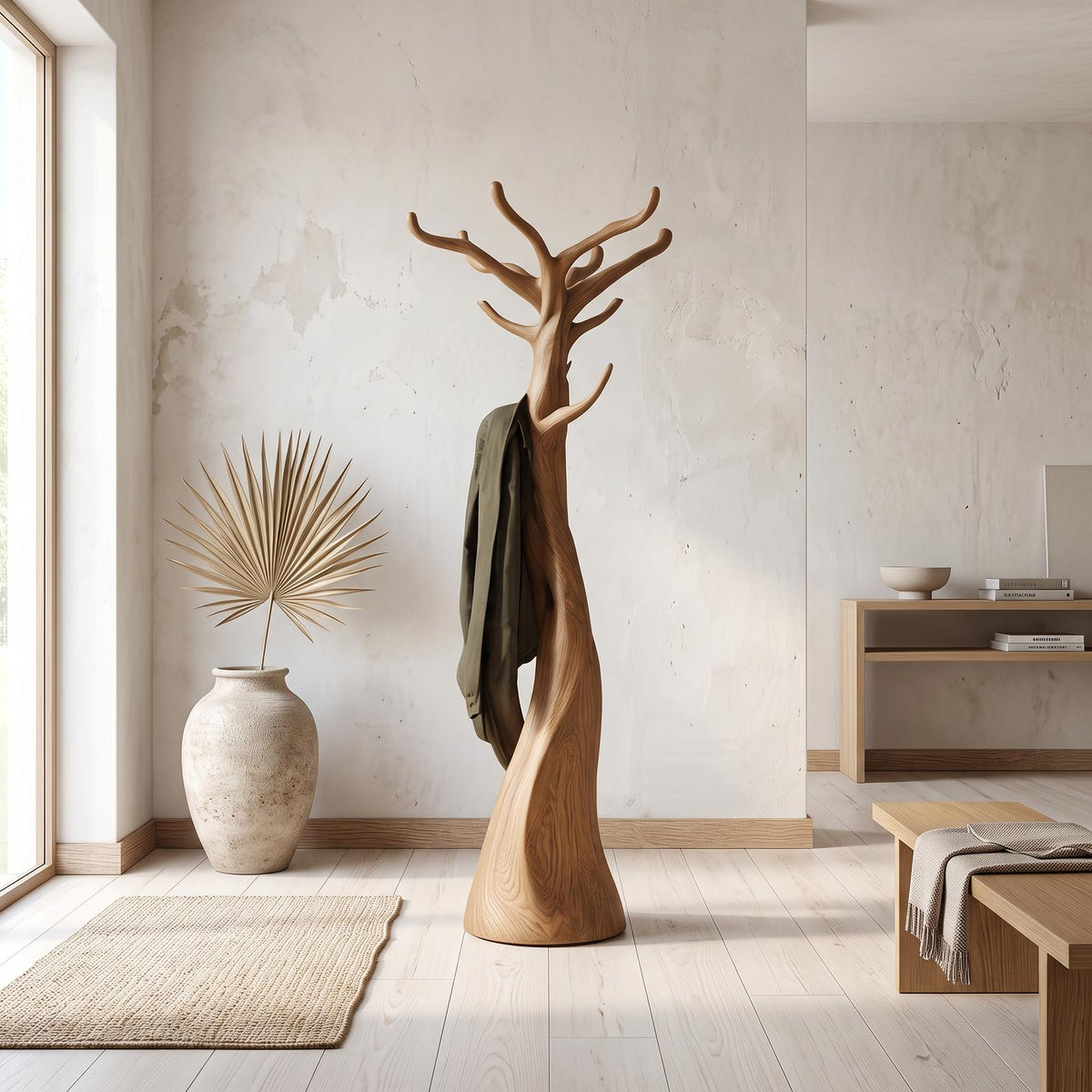 Rustic Tree Coat Stand Christmas Holiday Natural Room Display
