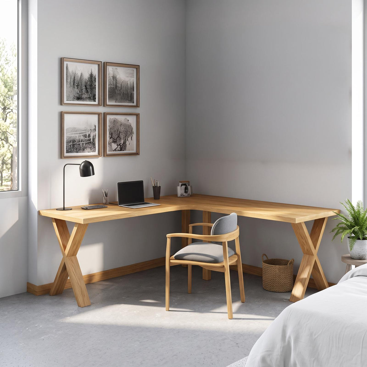 Midcentury Corner Desk Home Office