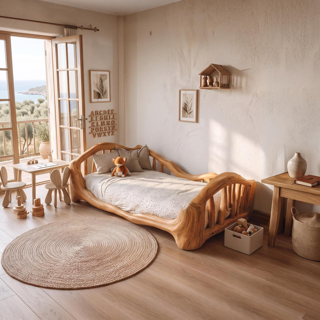 Rustic Toddler Bed Montessori Room SINLSAWB048