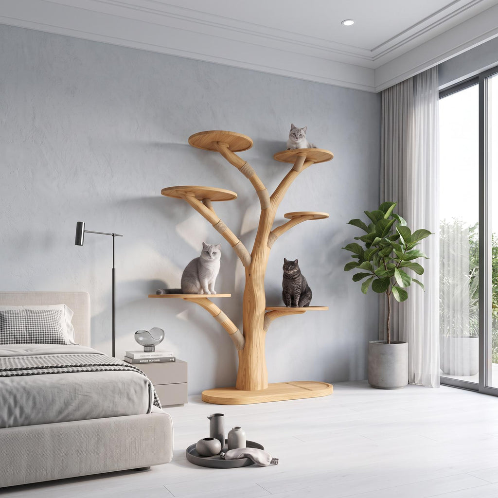 Rustic Tree Cat Tower Home Office SINLSATT027
