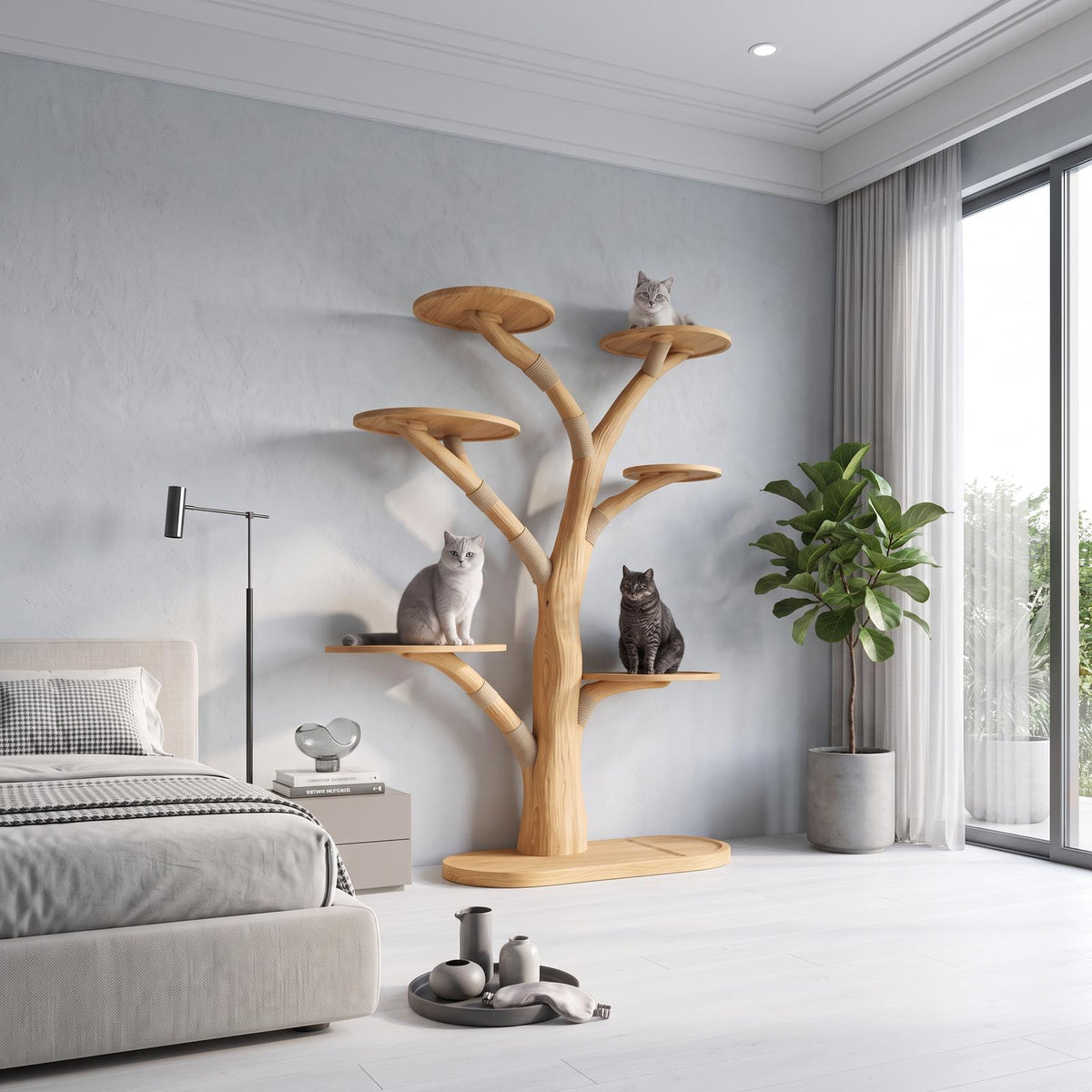 Rustic Tree Cat Tower Home Office SINLSATT027