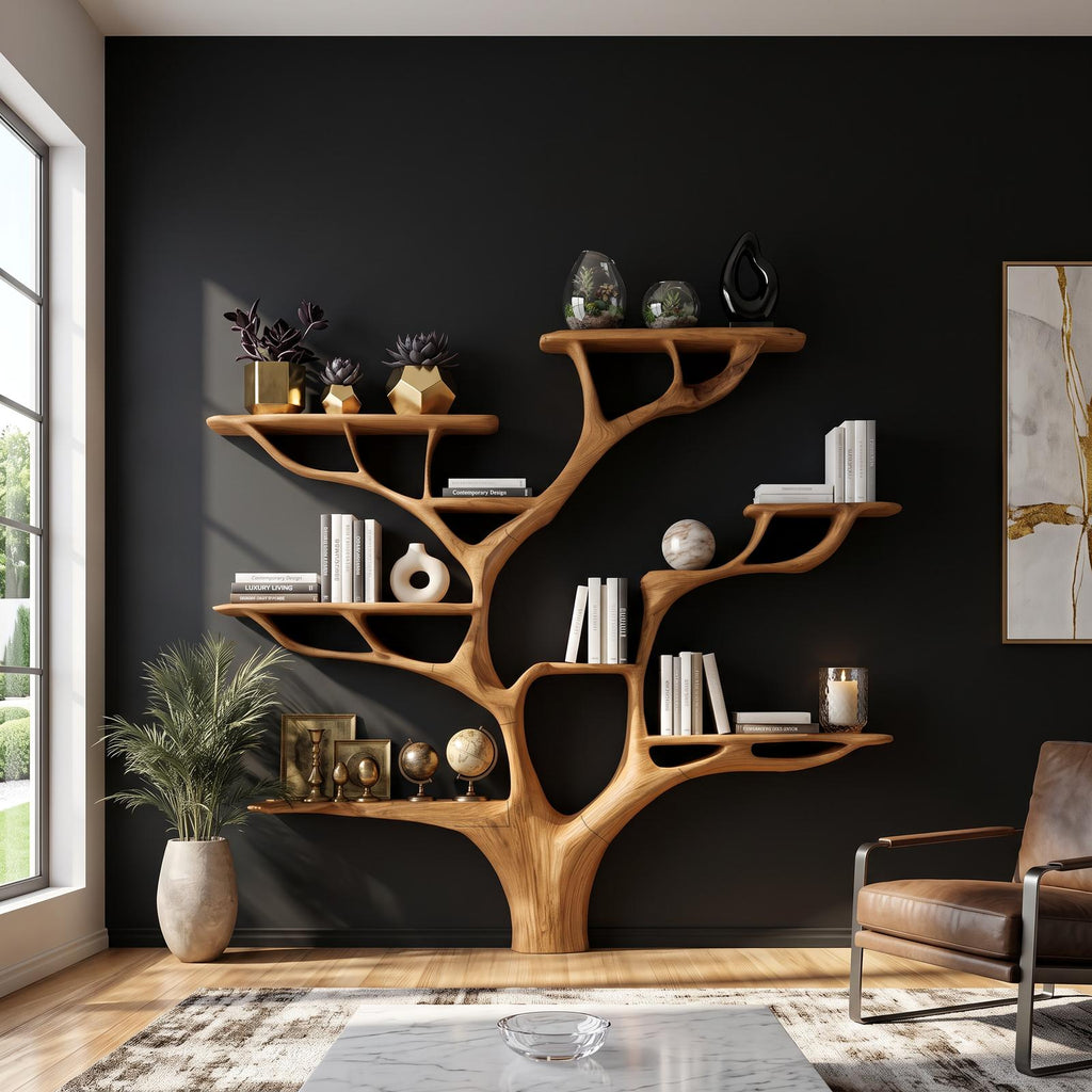 Rustic Tree Bookshelf Nursery Living