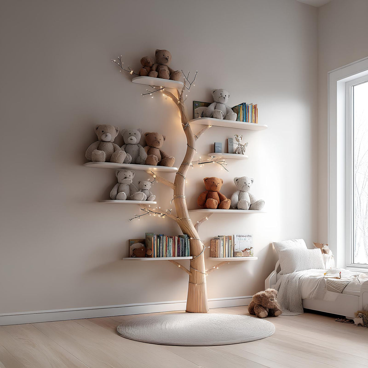 Midcentury Tree Shelf Kids Room Nursery