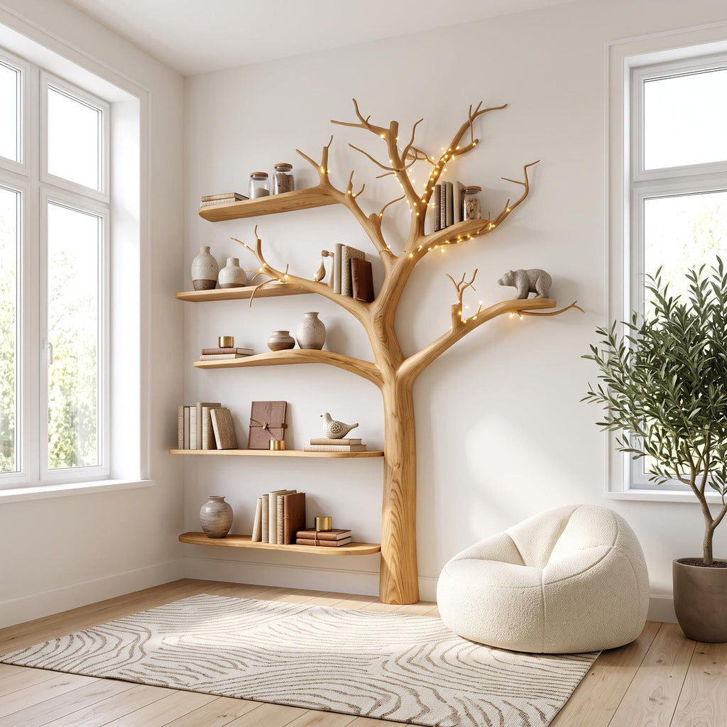 Rustic Tree Bookcase Bedroom Kids Room