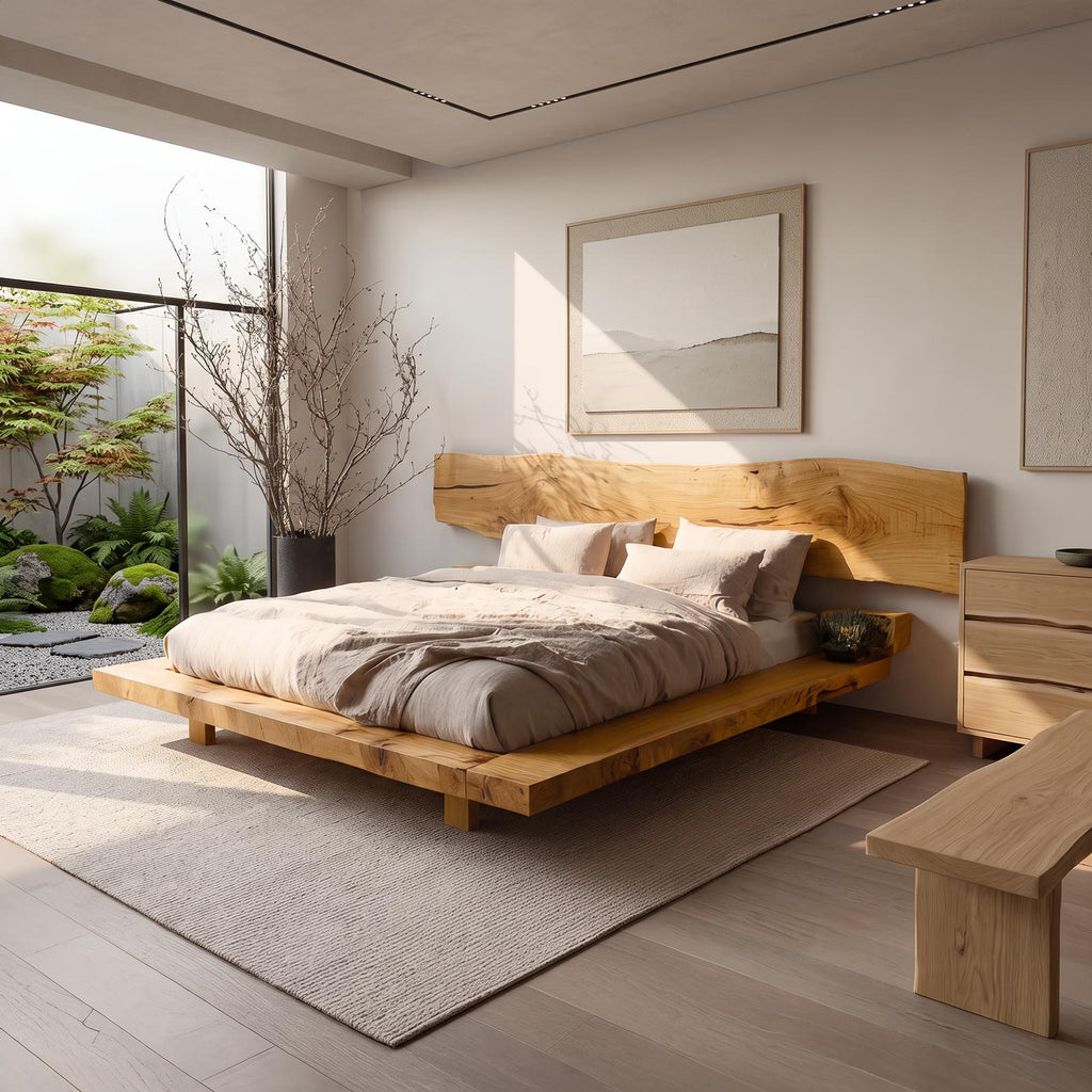 Rustic Bed Frame Cozy Bedroom SINLSAWB029