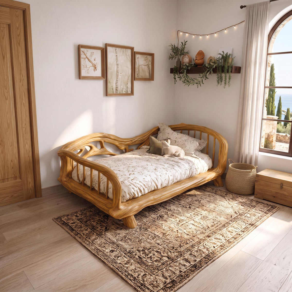 Rustic Toddler Bed Kids Bedroom SINLSAWB047