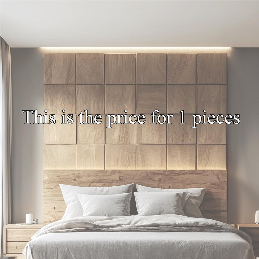 Minimal Solid Wood Panel Headboard Bedroom Interior Contemporary Wall Feature SINLKIDH011