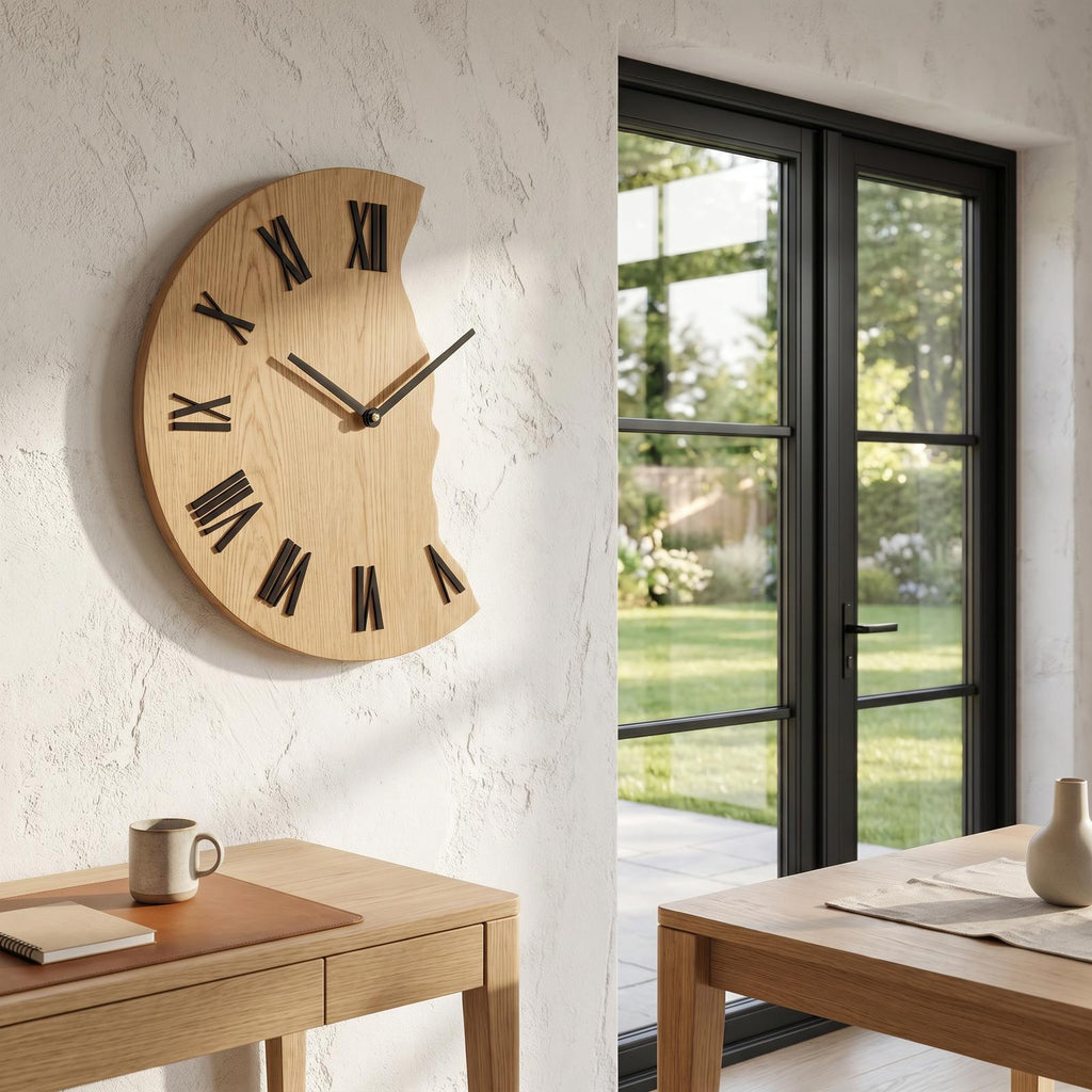 Organic Live Edge Clock For Home Decor SINLHACK027