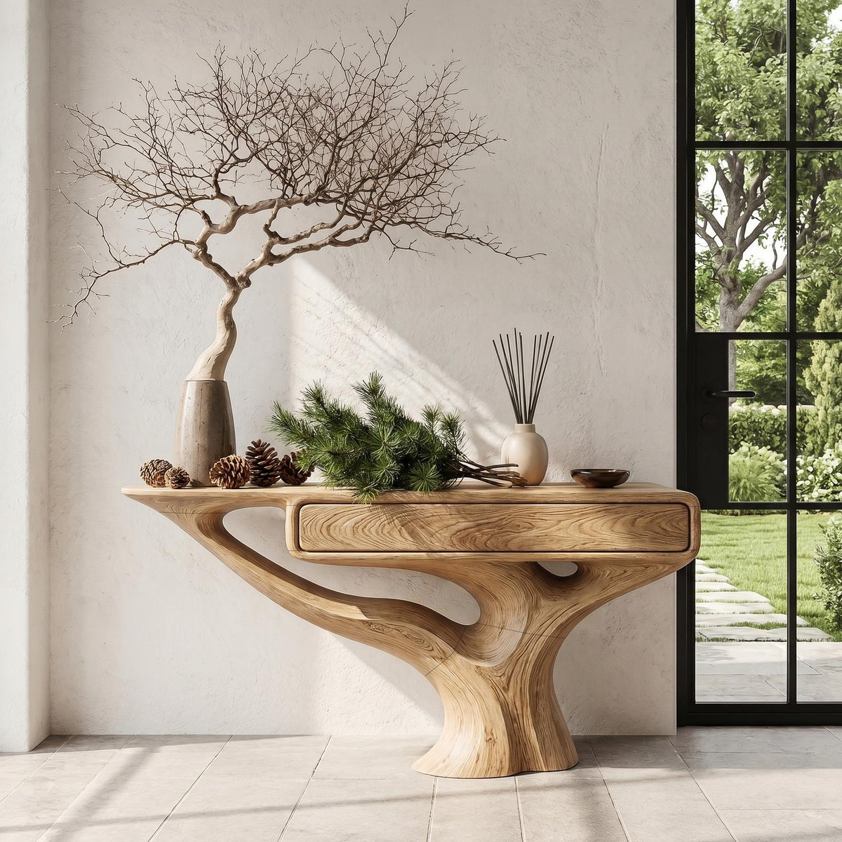 Modern Console Table With Storage Cabinet For Living Room SINLHACS654