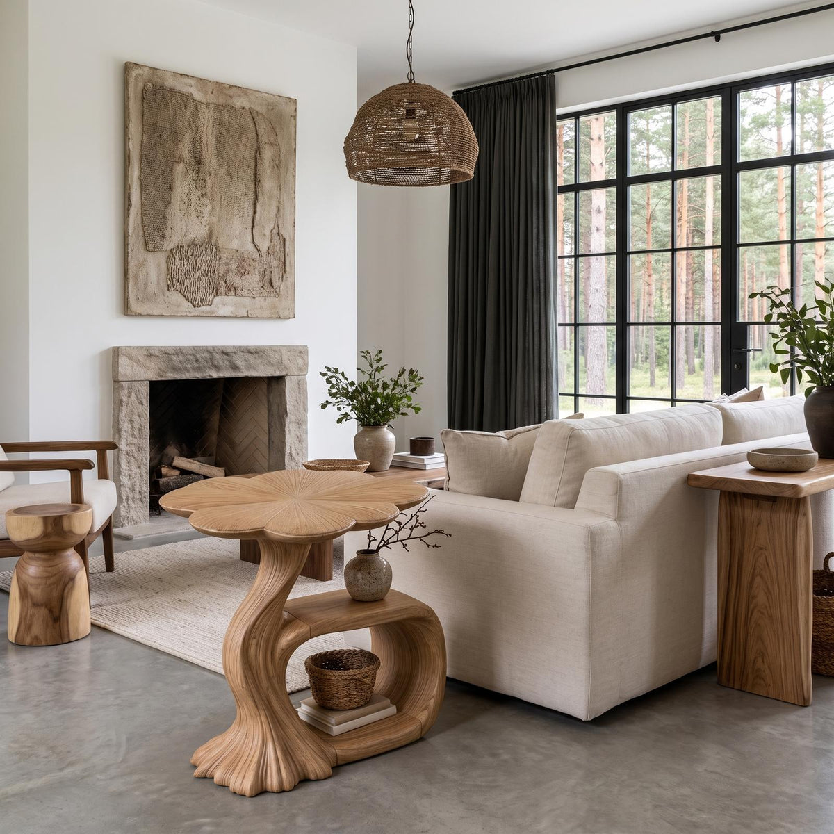 Modern Beside Table Inspired Base For Living Room