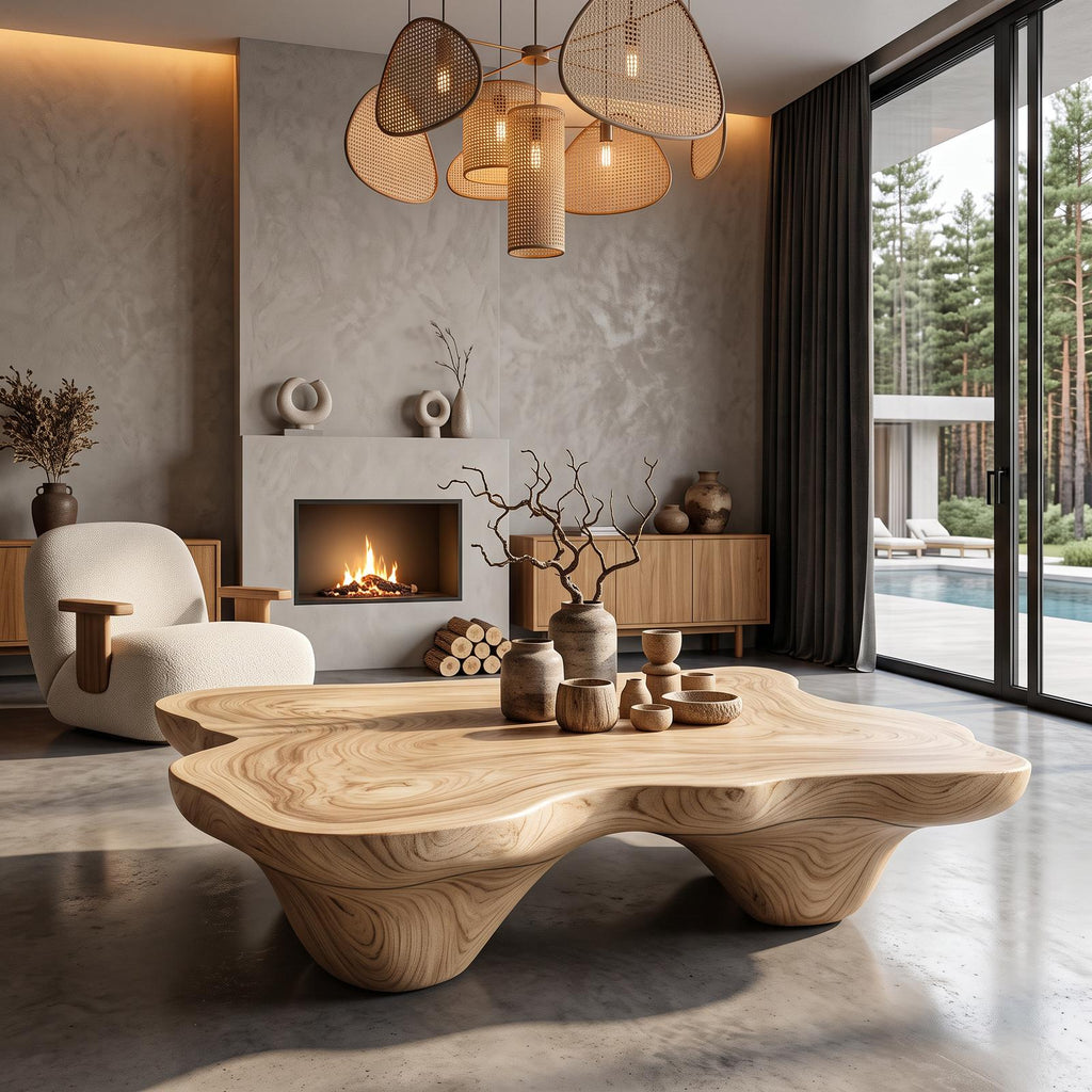 Modern Coffee Table With Minimal Base For Living Room