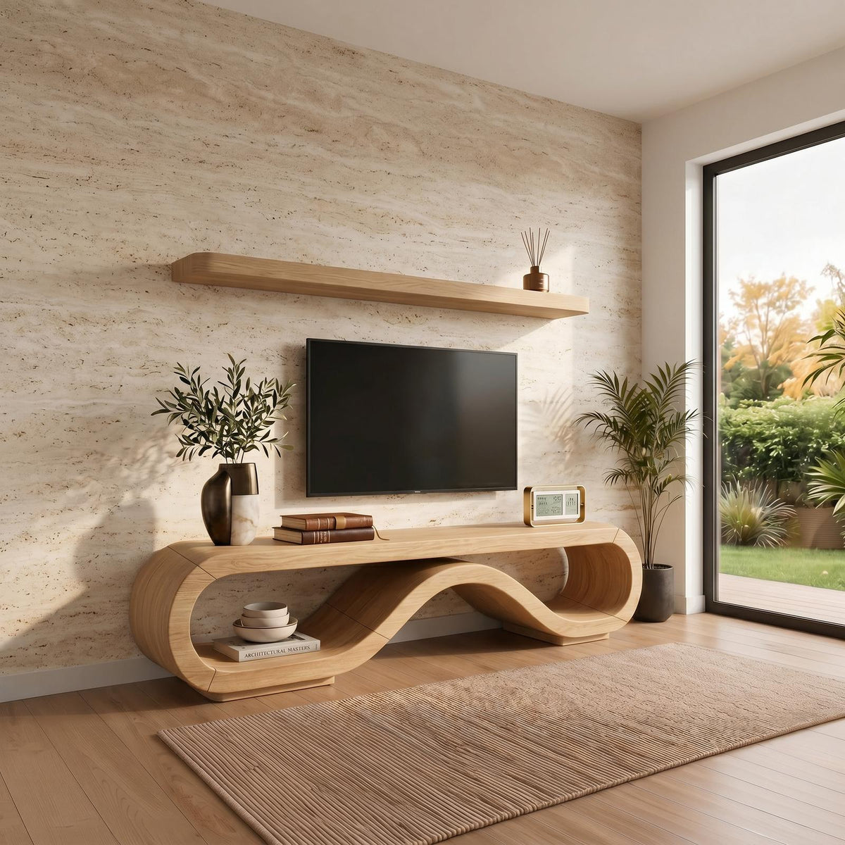 Organic Modern Media Cabinet Artisan Craftsmanship