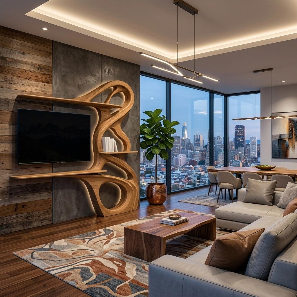 Minimalist TV Shelf Floating For Home Interior