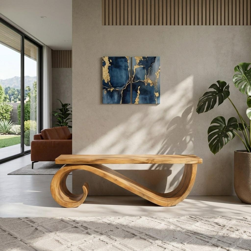 Organic Sculptural Bench For Entryway Or Living Room SITHHNCHR064