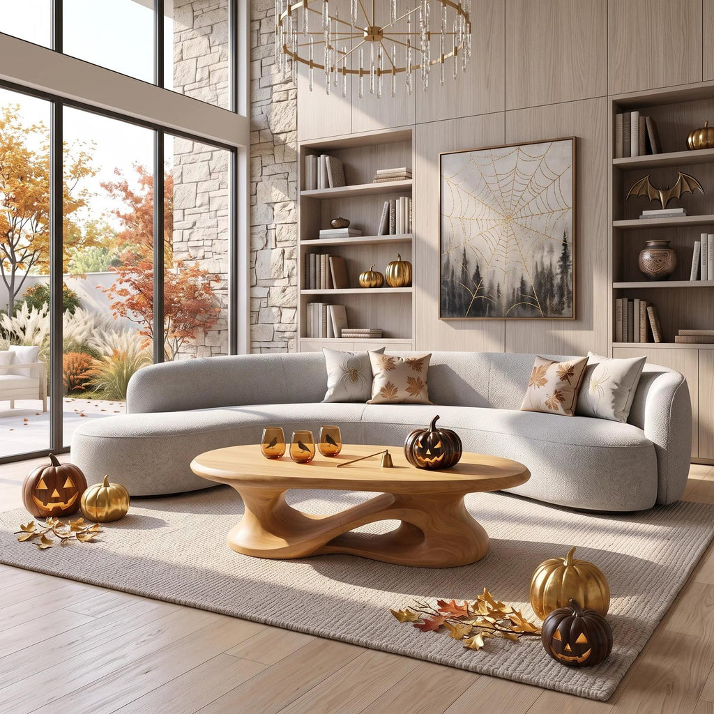 Contemporary Halloween Curved Coffee Table For Home Interior SILDTTNCF071