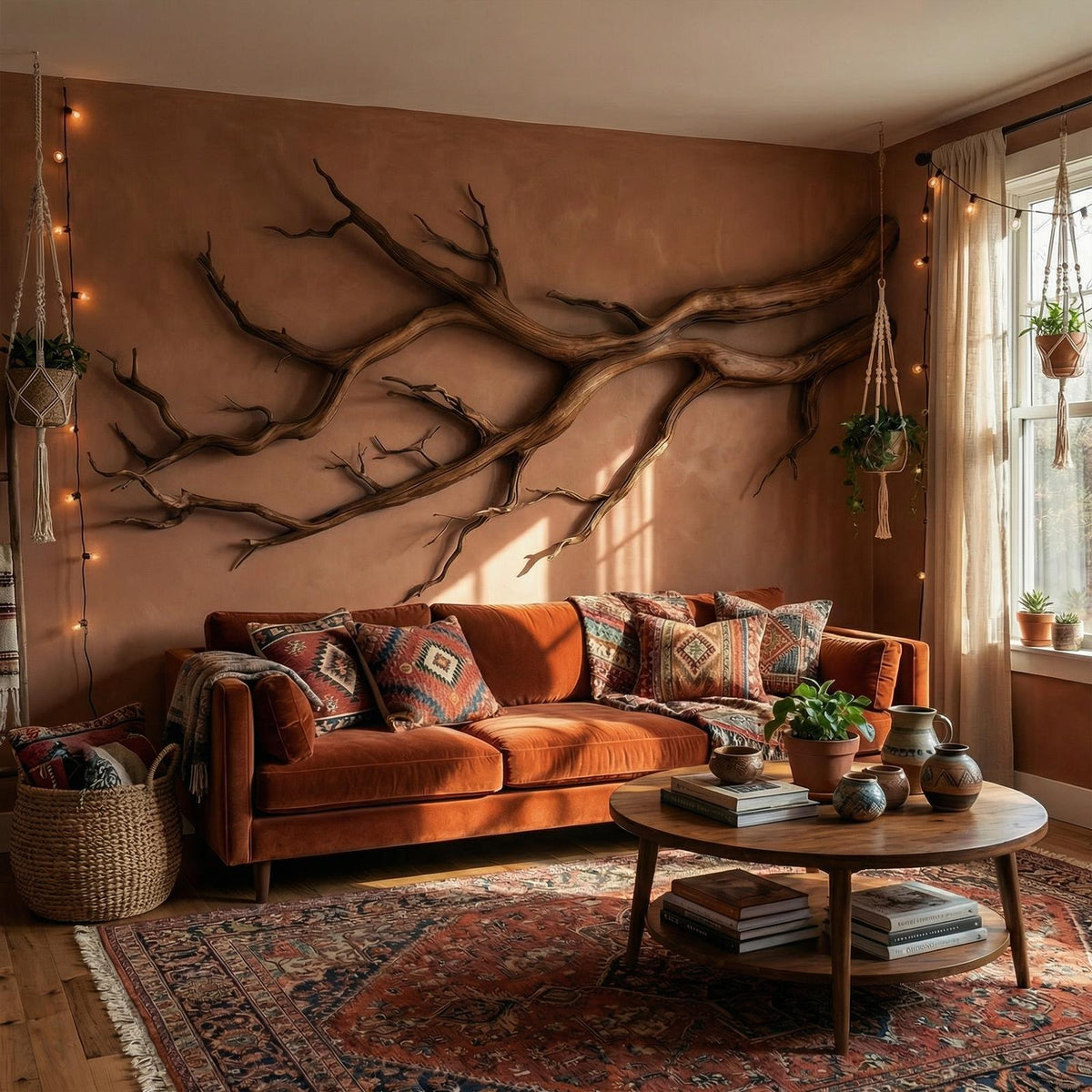 Modern Farmhouse Driftwood Branch Wall Decor Living Room