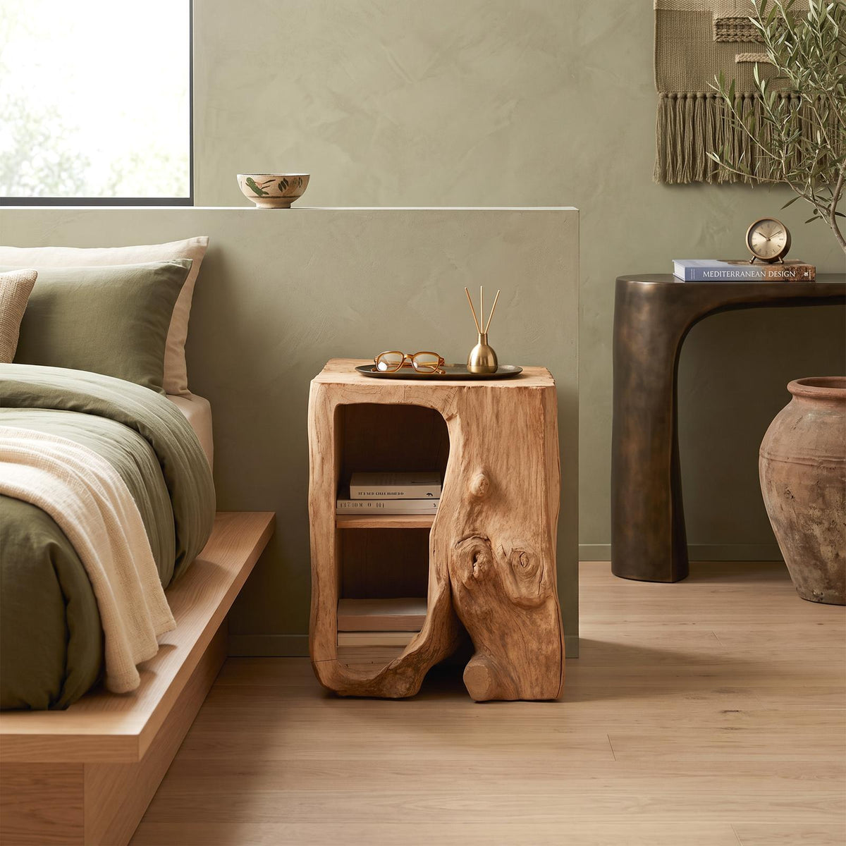 Farmhouse Live Edge Nightstand Bedroom Furniture Design