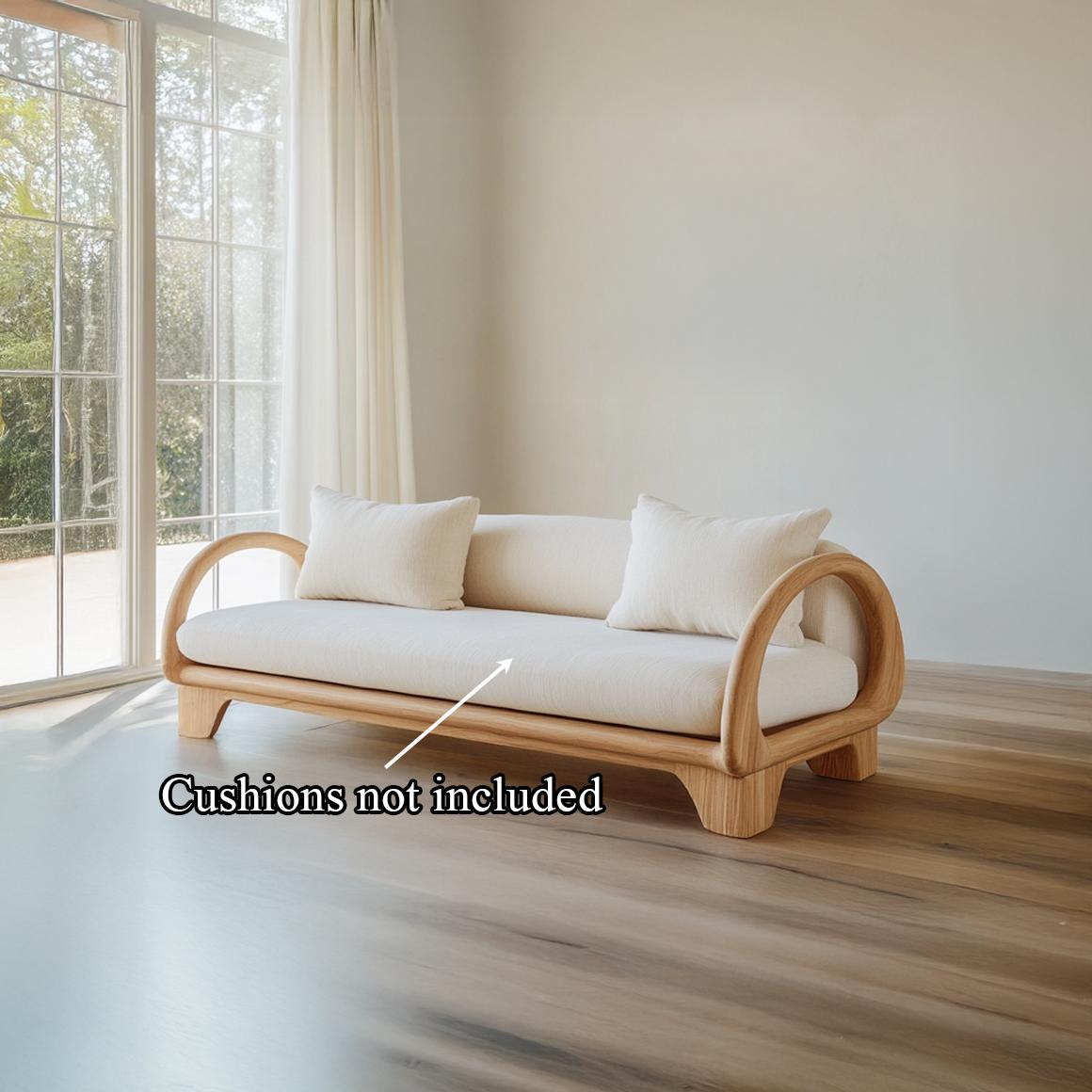 Modern Rounded Frame Lounge Sofa Living Room Or Studio