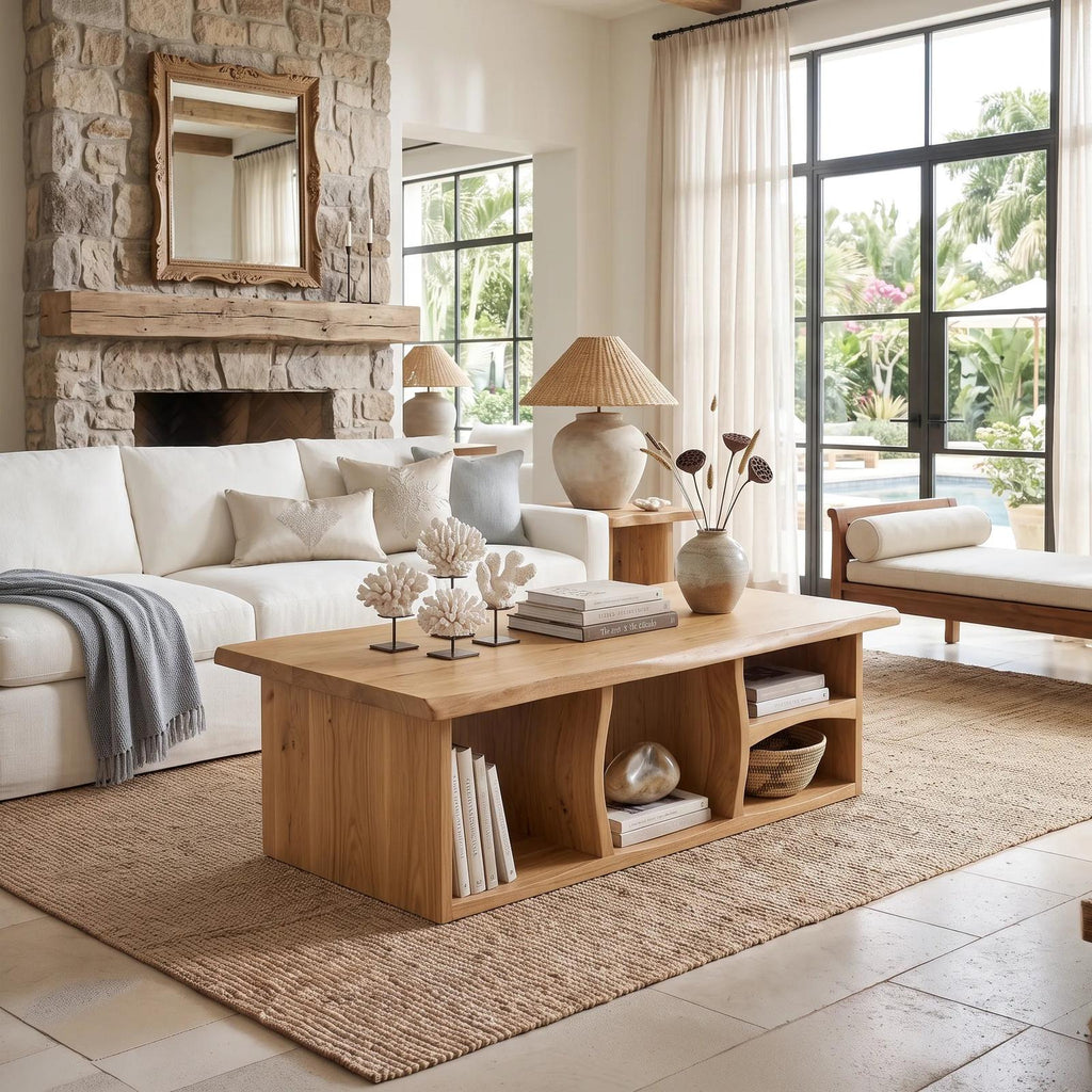 Organic Modern Storage Coffee Table Beach House