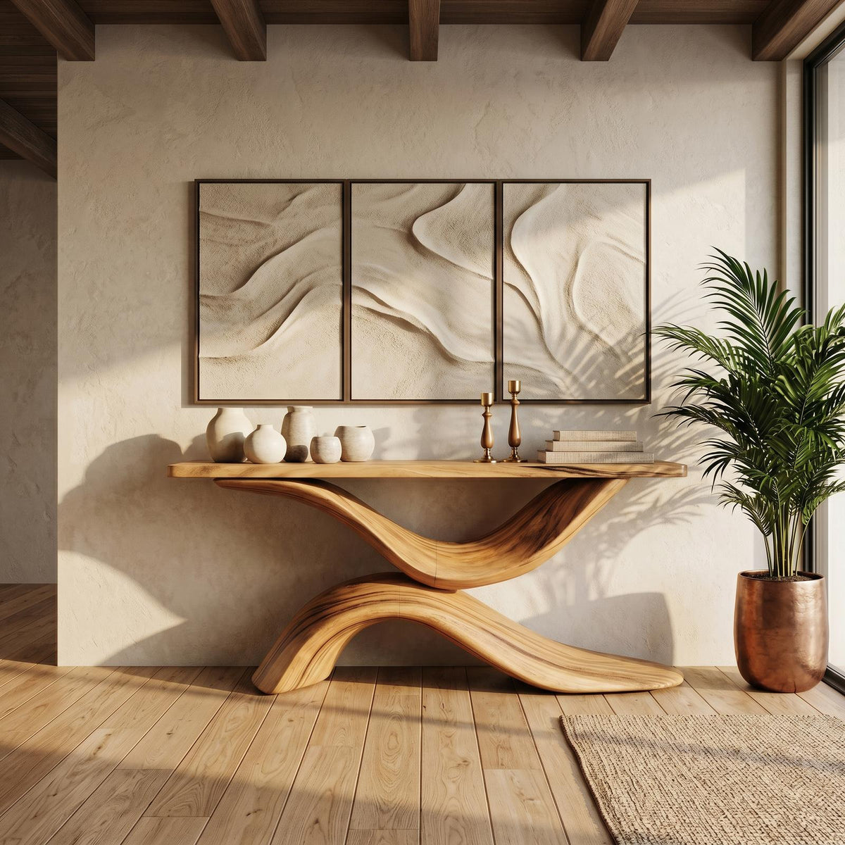 Handcrafted Live Edge Console Table Furniture Decor