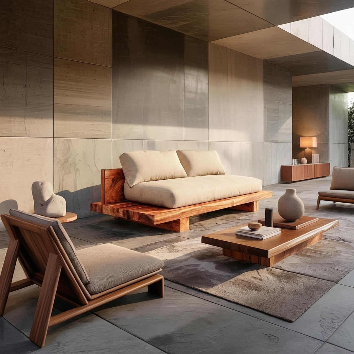 Minimal Platform Sofa Frame Solid Wood Low Pallet Base Design Living Room And Lounge