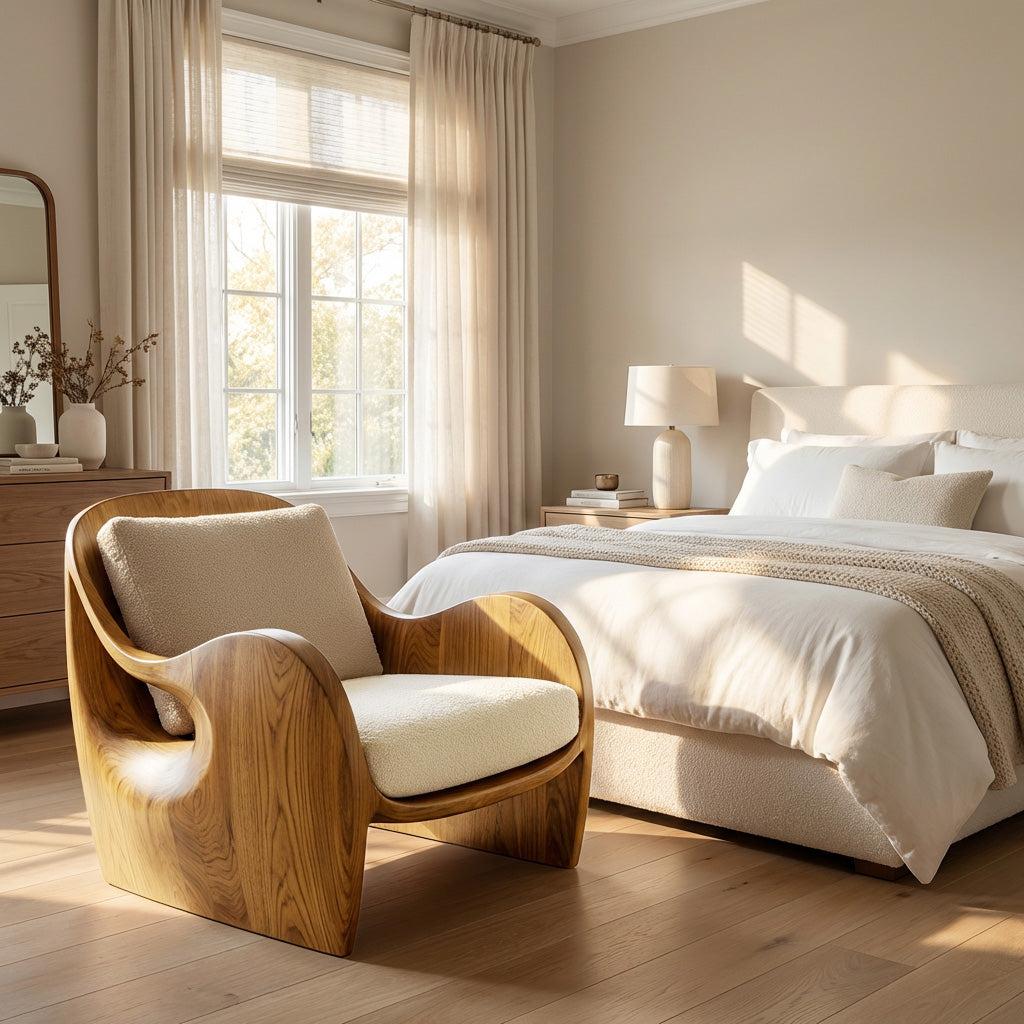 Elegant Natural Wood Chair For Modern Living Room RTTHHNCHR153