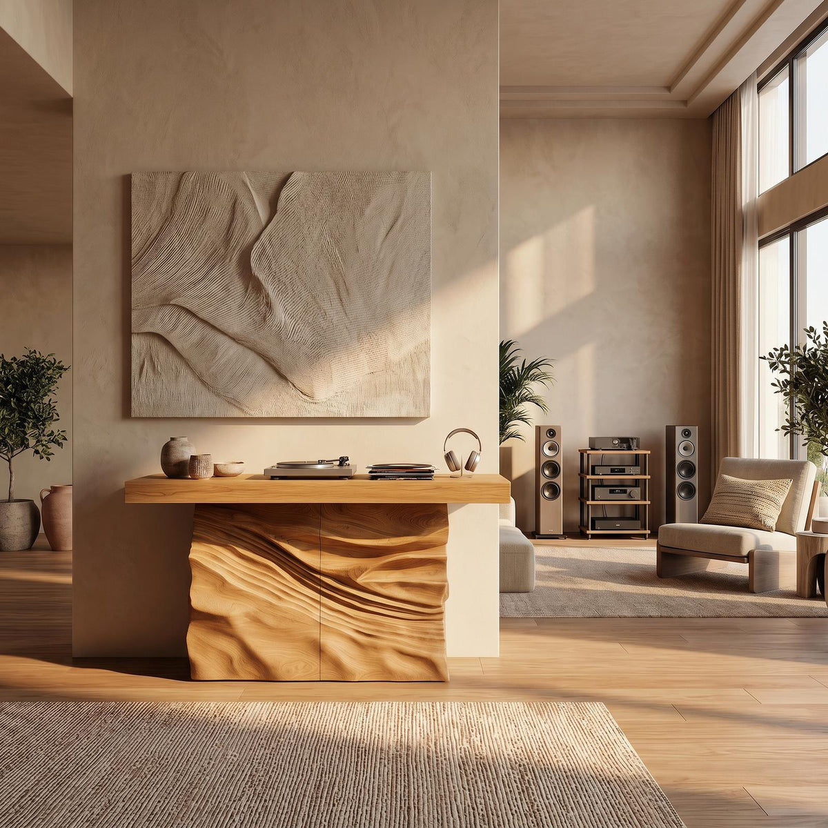 Minimalist Live Form Console Table For Apartment Interior Design