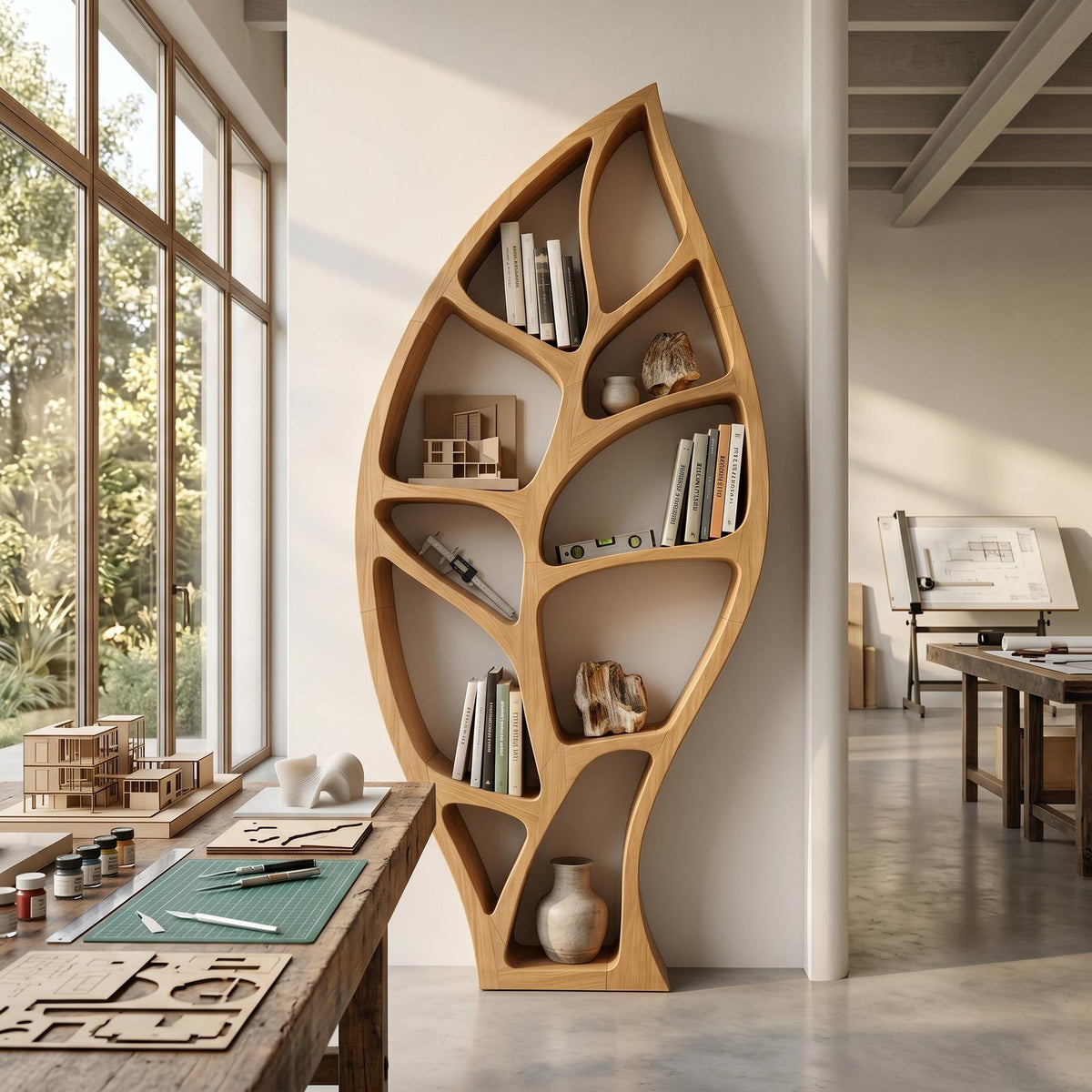 Minimalist Open Bookcase For Modern Home Office